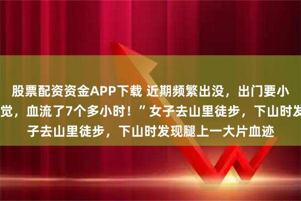 股票配资资金APP下载 近期频繁出没，出门要小心 ！ “当时毫无察觉，血流了7个多小时！”女子去山里徒步，下山时发现腿上一大片血迹